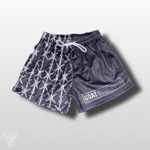 Goat Strength Half Barbed Wire Half Black Shorts - 5 Inch Inseam